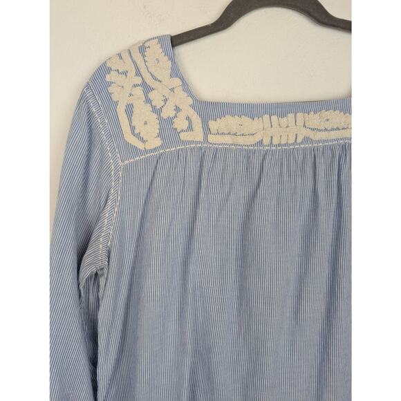 Roberta Roller Rabbit Maru Top Floral Embroidery Balloon Boho Nautical Size M - Picture 6 of 11